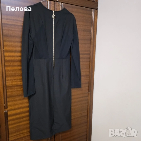 черна рокля с тюл Patrizia Pepe, снимка 3 - Рокли - 52434540