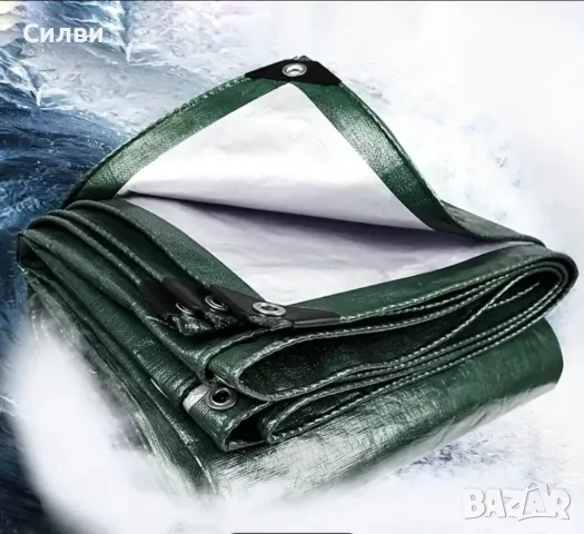 Тежкотоварно слънце и водоустойчиво брезентово покривало 4х5м. Платнище защита при всякакви атмосфер, снимка 3 - Палатки - 49340398