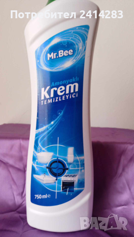 Препарат крем Mr. Bee 750 ml. за почистване на бяни, фаянс, теракот, фурни и др., снимка 2 - Препарати за почистване - 44526926