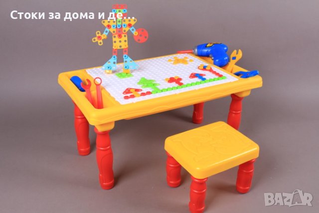 ✨Детска маса, столче, инструменти и 3D пъзел (мозайка) , снимка 2 - Други - 44402452