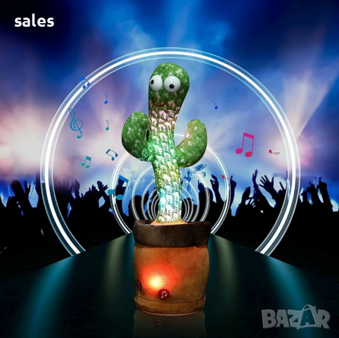ПЛЮШЕН КАКТУС АЛЕХАНДРО–СВЕТЕЩ, ТАНЦУВАЩ, ГОВОРЕЩ И ПЕЕЩ СЪС 120 ПЕСНИ, снимка 2 - Музикални играчки - 36126630