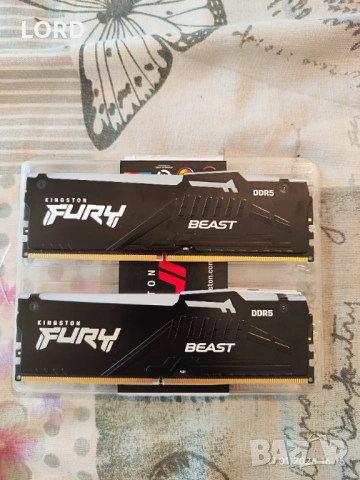 Рам памет Kingston FURY Beast RGB 32GB (2 x 16GB) DDR5 6000MT/s CL30 | KF560C30BBEAK2-32 - Гаранция!