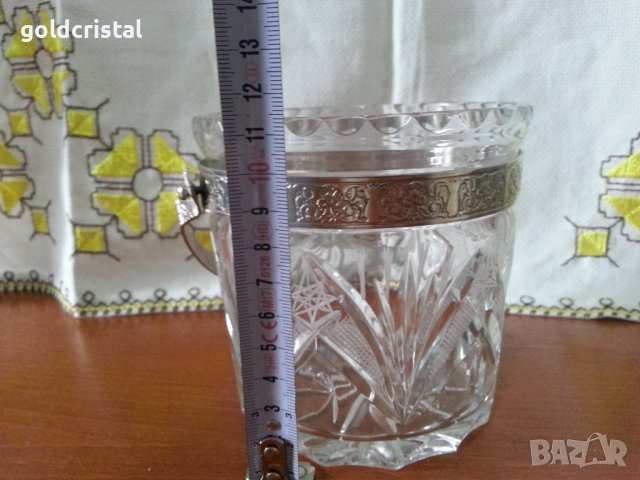 Кристална ледарка купа, снимка 4 - Антикварни и старинни предмети - 41500413