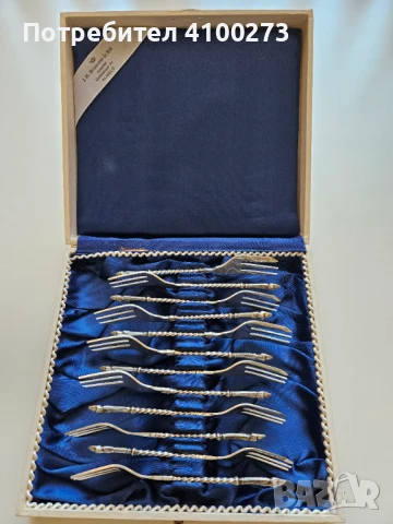 Сребърни вилици -12 бр - кози крак - .835 сребро 