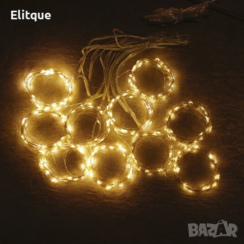 Коледни лампички с 300Led лампи 3 метра на 3 метра, снимка 4 - Лед осветление - 52800095