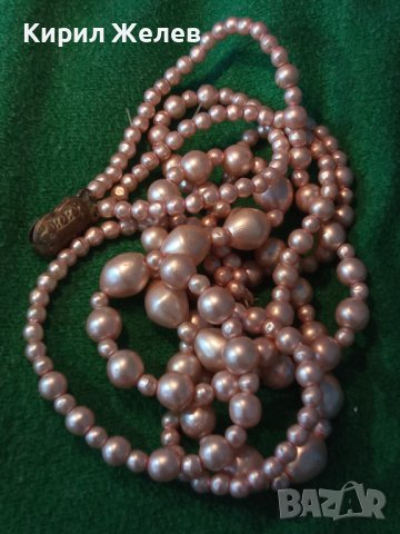 ЧЕШКИ СТАРИНЕН РЕТРО АРТ ПЕРЛЕН ГЕРДАН БОХЕМСКИ ПЕРЛИ 16567, снимка 3 - Колиета, медальони, синджири - 30691411