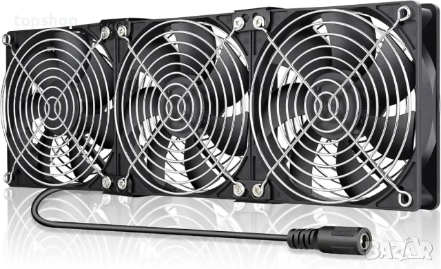 БЕЗЧЕТКОВА охлаждаща станция GDSTIME с 3 x 120 мм вентилатора DC 12V с AC 110V - 240V + контролер..., снимка 2 - Други - 50575600