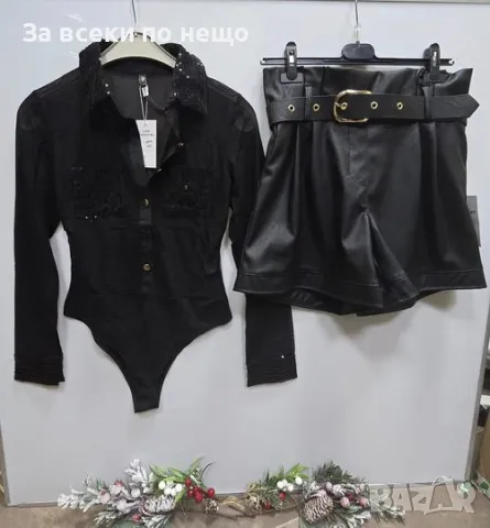 Дамско черно боди