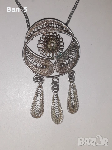 Стар накит възрожденски тип ФИЛИГРАН - трепка , бодка, снимка 2 - Антикварни и старинни предмети - 53813945