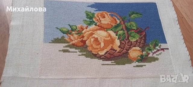 Гоблен " Жълти рози " от Вилер , снимка 2 - Гоблени - 52874049