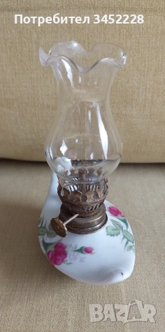 Лампа газена малка за колекционери порцелан , снимка 4 - Антикварни и старинни предмети - 51779314