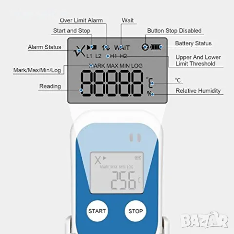 Нов Цифрова сонда Уред Регистратор на данни за температурата и влажността, снимка 9 - Други стоки за дома - 50038566