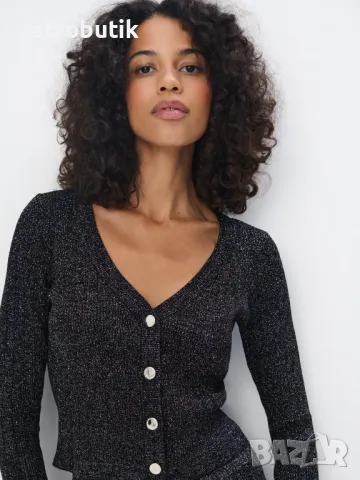 Жилетка с метална нишка, снимка 2 - Жилетки - 49667244