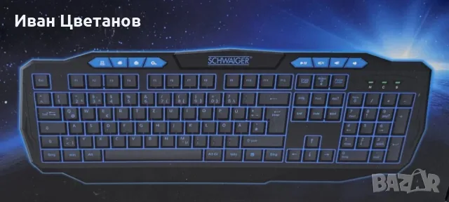 Гейминг клавиатура със синя подстветка GT200, снимка 2 - Клавиатури и мишки - 49000281