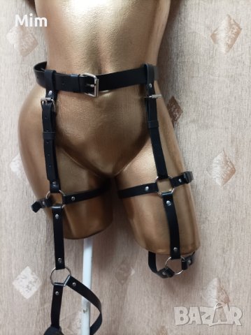 Кожен чокър за тяло жартиер / харнес/, снимка 5 - Бельо - 40522516