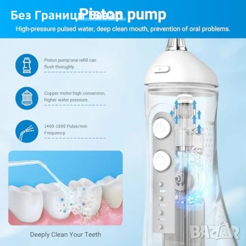 Нов флосер за почистване на зъби Безжичен дентален орален иригатор, снимка 3 - Други - 51251349