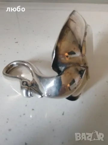 Сребърен Пепелник Със Форма на Лебед-Сребро 0,925, снимка 9 - Други ценни предмети - 48737893