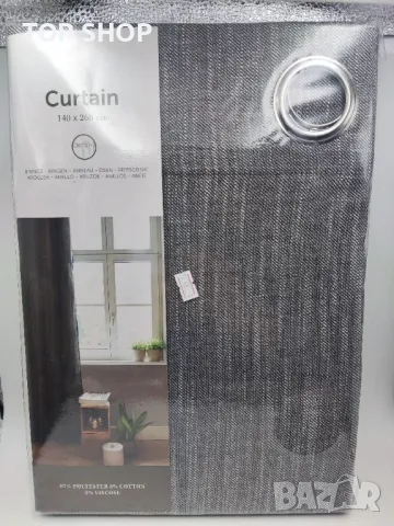 Перде 140 х 260 см сив цвят текстил  Има бройки, снимка 6 - Пердета и завеси - 48853376