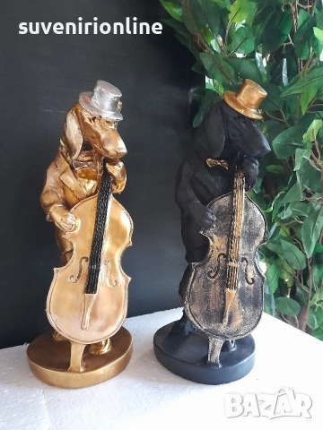 Статуетка куче музикант Дакел, снимка 4 - Статуетки - 38256894