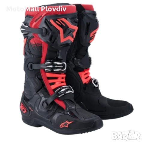 Мотокрос ботуши ALPINESTARS TECH 10 BLACK/RЕD, снимка 2 - Аксесоари и консумативи - 51473591