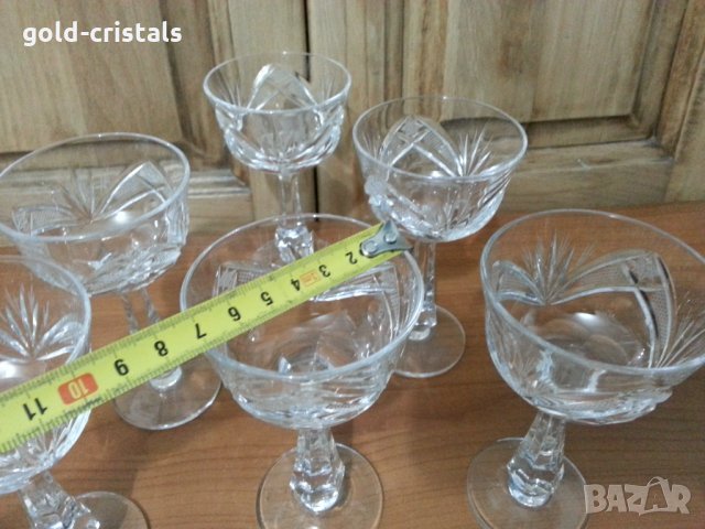 Кристални чаши серия Зорница , снимка 5 - Антикварни и старинни предмети - 35927444