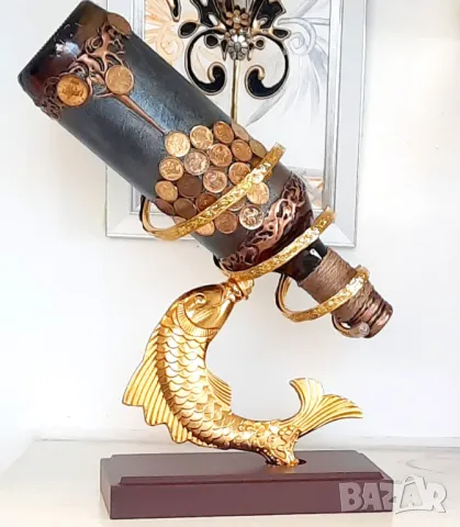 Уникален подарък с икона Св. Николай и бутиков, винен сет, снимка 4 - Подаръци за имен ден - 48175155