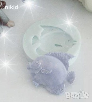 Дискус риба силиконов молд за фондан украса торта декорация шоколад, снимка 2 - Форми - 21600726