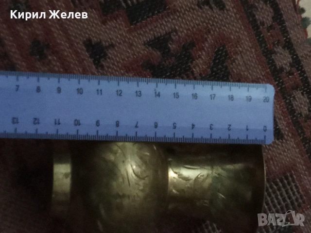 Стара бронзова вазичка 54298, снимка 3 - Антикварни и старинни предмети - 53638255