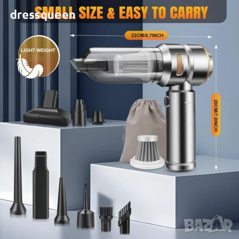 4612 Акумулаторна прахосмукачка 16000PA за професионално почистване на вашия автомобил, снимка 3 - Прахосмукачки - 53821863