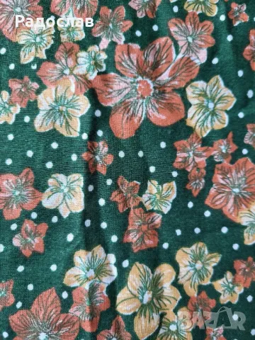 Продавам платове зелен с цветя , снимка 3 - Други - 49883038