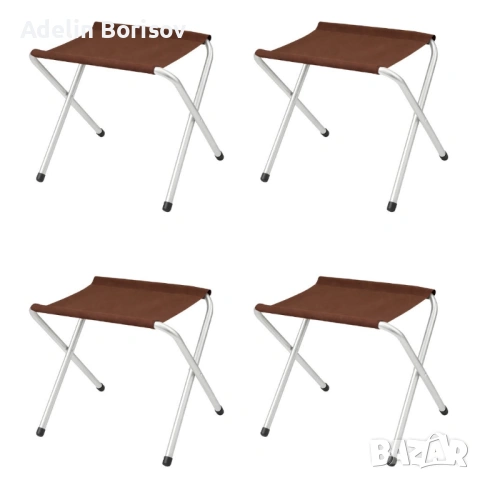 Комплект сгъваема къмпинг маса с 4 стола, Регулируема височина, Дизайн "куфар", снимка 9 - Градински мебели, декорация  - 53796823