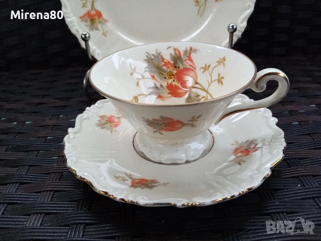 Антикварен сет за чай, снимка 4 - Чаши - 51208817