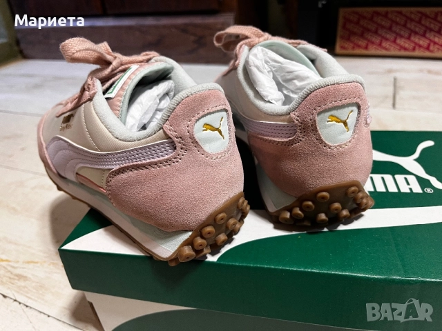Като нови Puma 37,5 естествена кожа Дамски маратонки  в пастелни цветове , снимка 5 - Маратонки - 51811910