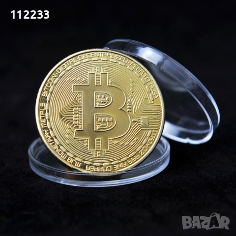 Bitcoin позлатена монета, снимка 2 - Нумизматика и бонистика - 36343965