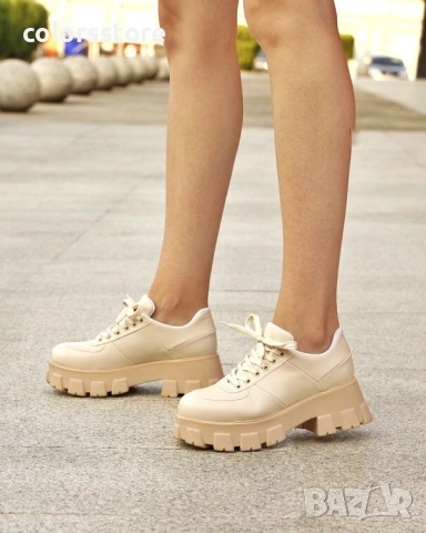 Равни обувки - бежова кожа - DTV88 