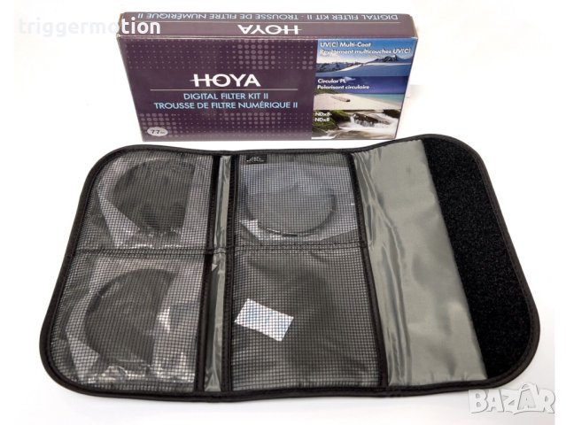 Филтър Кит Hoya Ø 77mm Digital CIR-PL, NDX8, HMC UV + Калъф & Кутия, снимка 2 - Обективи и филтри - 41360595