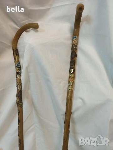 Автентични тиролски алпийски бастуни с колекционерски плакети, снимка 10 - Антикварни и старинни предмети - 53656824