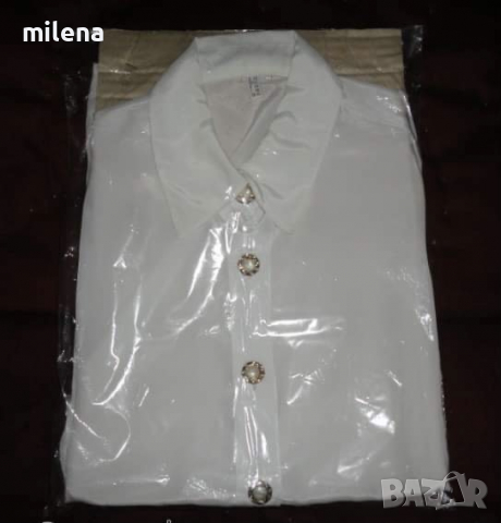 Дамска бяла риза, снимка 1 - Ризи - 36313713