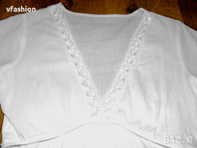 Бяла кенарена блуза, снимка 6 - Ризи - 36208218