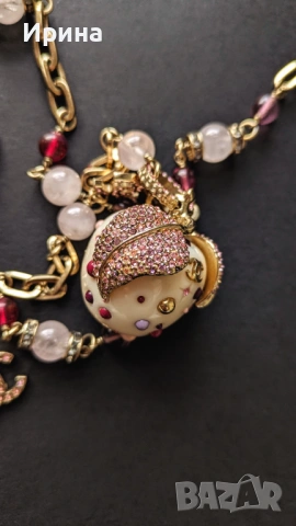 Огърлица Шанел - Ябълката, снимка 9 - Колиета, медальони, синджири - 53731776