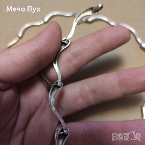 Сребърно двойно колие (187), снимка 7 - Колиета, медальони, синджири - 42392267