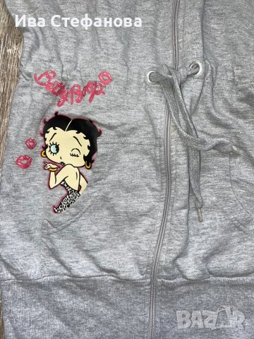  Сив дамски суичър  Суитшърт - Суитчър Betty Boop , снимка 7 - Суичъри - 39933742