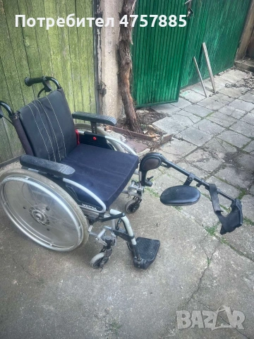инвалидна количка "Meyra" със стойка за ляв крак, снимка 4 - Инвалидни колички - 53746166