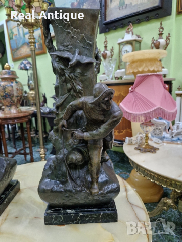 Чифт превъзходни големи антикварни френски фигурални декораций , снимка 7 - Антикварни и старинни предмети - 44836909
