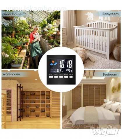 НАСТОЛЕН ВЛАГОМЕР-ТЕРМОМЕТЪР С ЧАСОВНИК - код 2159 , снимка 7 - Други - 33950075