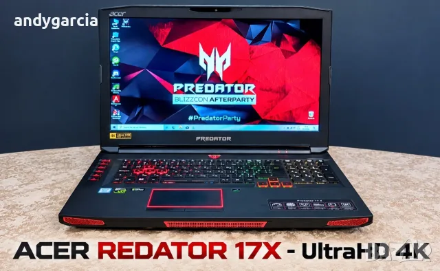 Acer Predator 17X/Core i7-7820HK/NVIDIA GeForce GTX 1080 8GB/16GB RAM/256GB SSD+1TB/17.3 UltraHD 4K