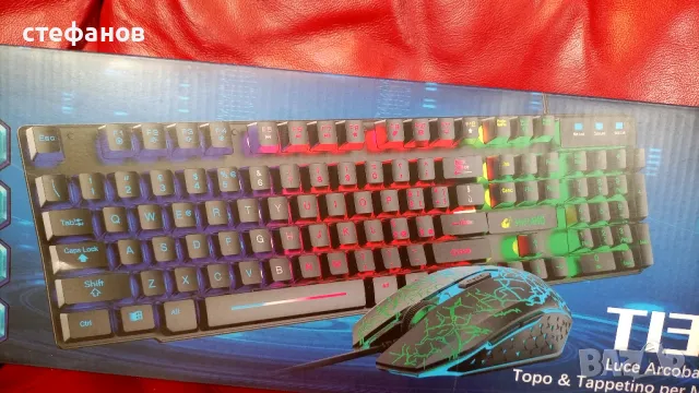 Геймърски комплект, светеща клавиатура, мишка, подложка , нови, снимка 6 - Клавиатури и мишки - 48940900