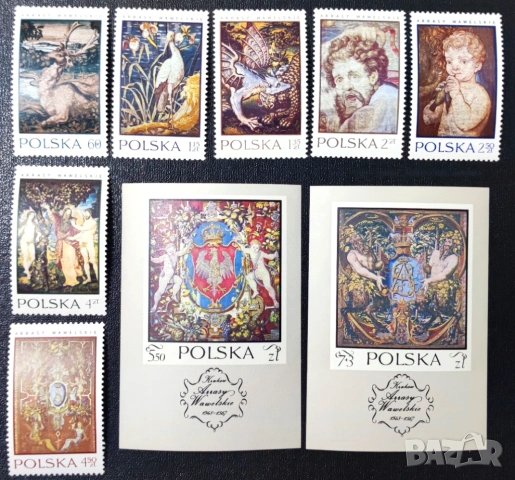 Полша, 1970 г. - лот марки на теми птици, личности, футбол, изкуство, космос, гоблени и др., снимка 16 - Филателия - 53302653