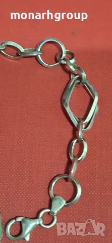 Сребърна гривна, снимка 4 - Гривни - 56380837