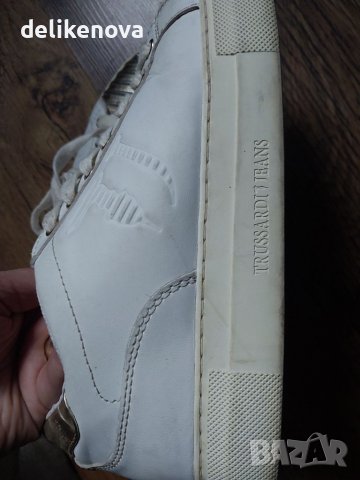  Unisex. TRUSSARDI Jeans Size 41.5 100% Кожа, снимка 5 - Кецове - 38603956